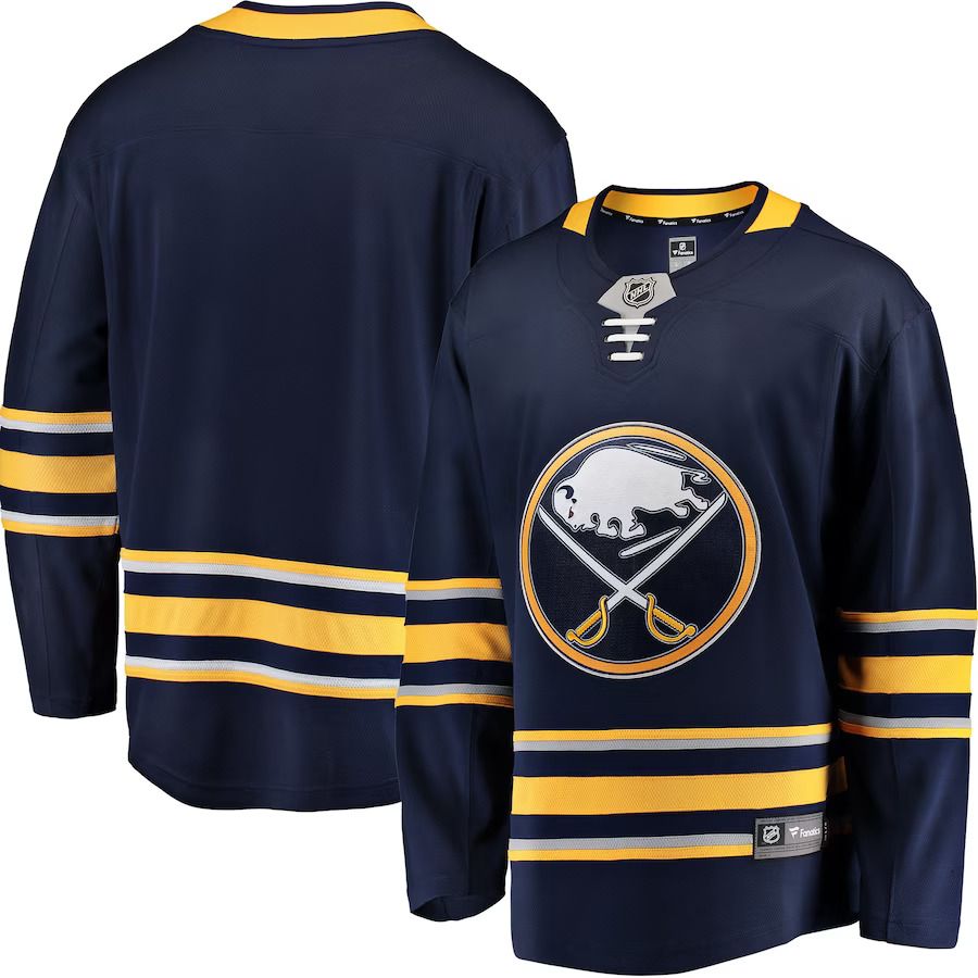 Men Buffalo Sabres Fanatics Branded Blue Breakaway Home NHL Jersey